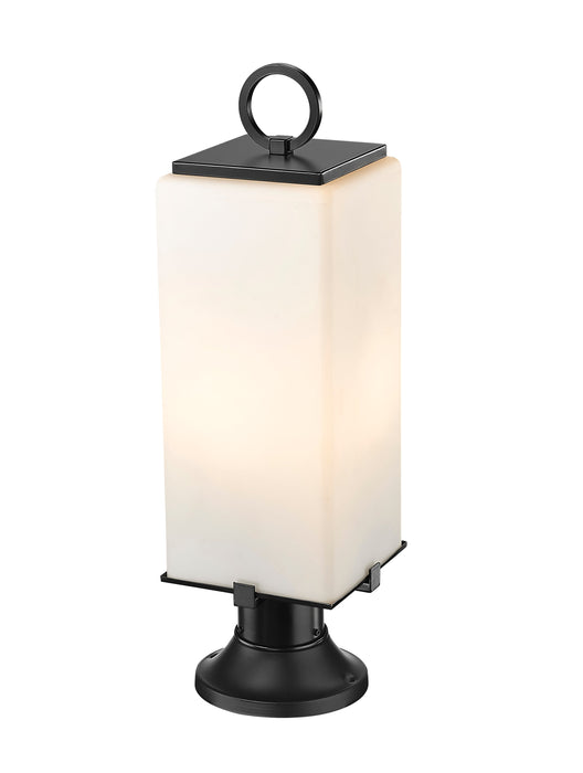 Outdoor Pier Mounted Fixture Z-Lite 593PHMR-553PM-BK Black Sana 2 Light Outdoor Pier Mounted Fixture Z-Lite