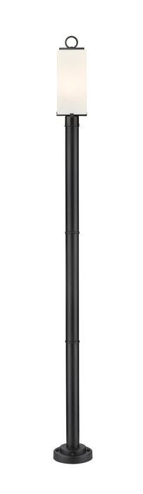 Outdoor Post Mounted Fixture Z-Lite 593PHMR-567P-BK Black Sana 2 Light Outdoor Post Mounted Fixture Z-Lite
