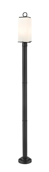 Outdoor Post Mounted Fixture Z-Lite 593PHMR-567P-BK Black Sana 2 Light Outdoor Post Mounted Fixture Z-Lite