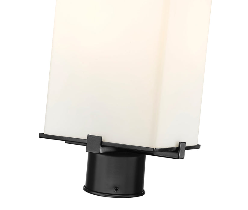 Outdoor Post Mount Fixture Z-Lite 593PHMR-BK Black Sana 2 Light Outdoor Post Mount Fixture Z-Lite