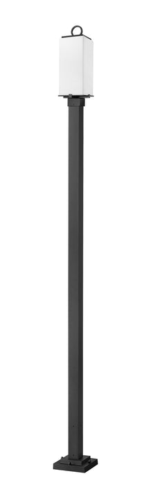 Outdoor Post Mounted Fixture Z-Lite 593PHMS-536P-BK Black Sana 2 Light Outdoor Post Mounted Fixture Z-Lite