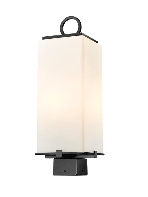Outdoor Post Mount Fixture Z-Lite 593PHMS-BK Black Sana 2 Light Outdoor Post Mount Fixture Z-Lite