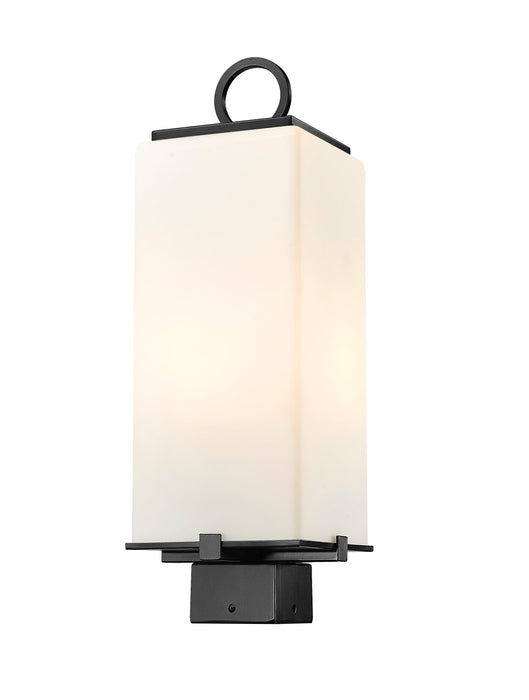 Outdoor Post Mount Fixture Z-Lite 593PHMS-BK Black Sana 2 Light Outdoor Post Mount Fixture Z-Lite