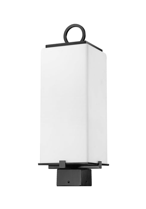 Outdoor Post Mount Fixture Z-Lite 593PHMS-BK Black Sana 2 Light Outdoor Post Mount Fixture Z-Lite