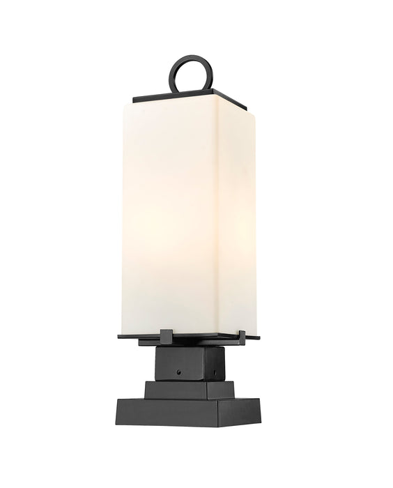 Outdoor Pier Mounted Fixture Z-Lite 593PHMS-SQPM-BK Black Sana 2 Light Outdoor Pier Mounted Fixture Z-Lite