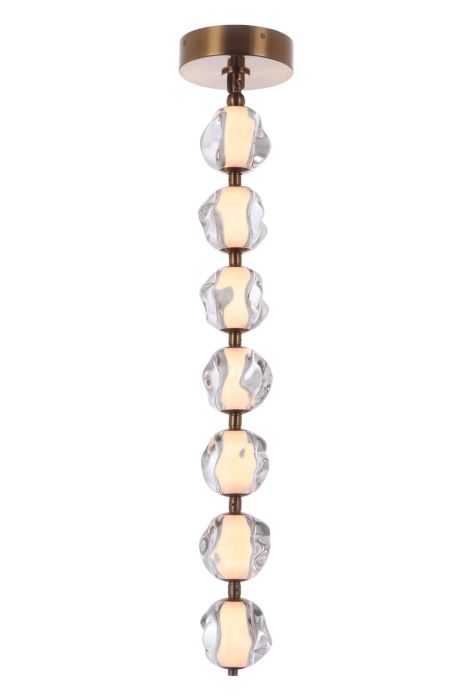 Craftmade 59491-SB-LED Jackie 7 Light LED Pendant in Satin Brass