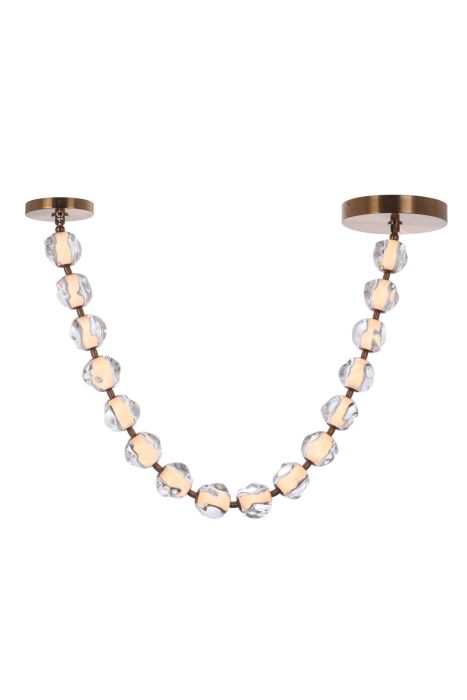 Craftmade 59493-SB-LED Jackie 16 Light LED Crystal Necklace Pendant in Satin Brass LightStoreUSA