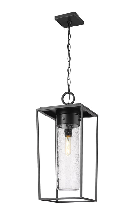 Outdoor Chain Mount Ceiling Fixture Z-Lite 594CHB-BK Black Sheridan 1 Light Outdoor Chain Mount Ceiling Fixture Z-Lite