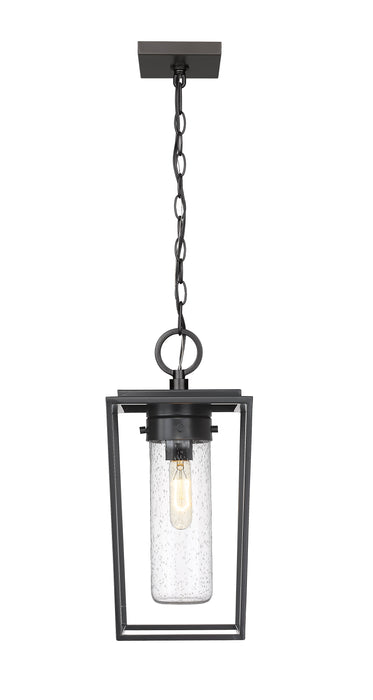 Outdoor Chain Mount Ceiling Fixture Z-Lite 594CHM-BK Black Sheridan 1 Light Outdoor Chain Mount Ceiling Fixture Z-Lite
