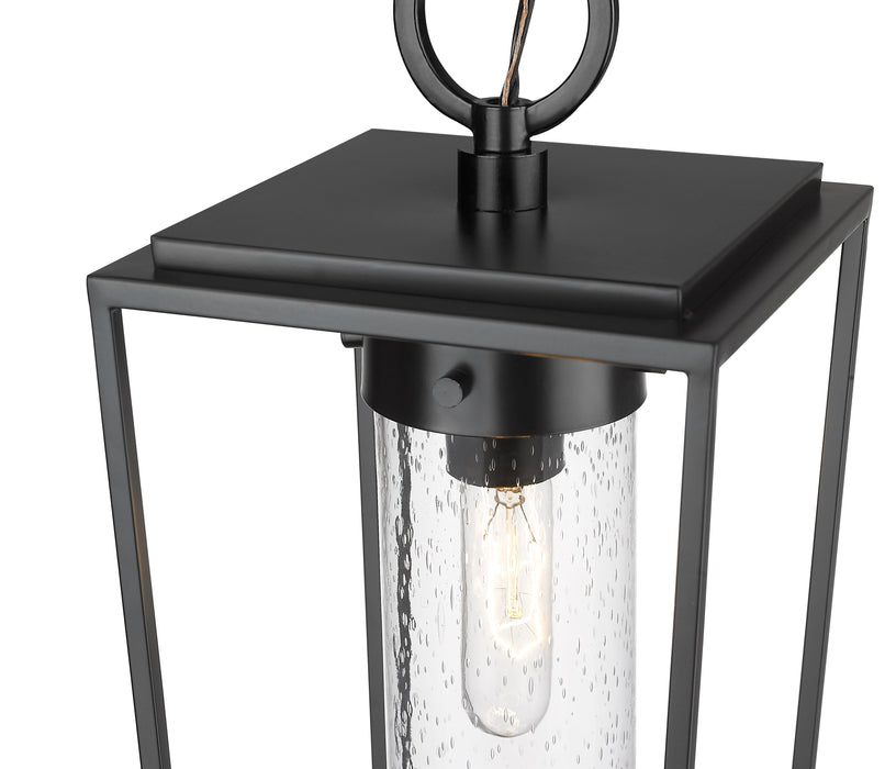 Outdoor Chain Mount Ceiling Fixture Z-Lite 594CHM-BK Black Sheridan 1 Light Outdoor Chain Mount Ceiling Fixture Z-Lite