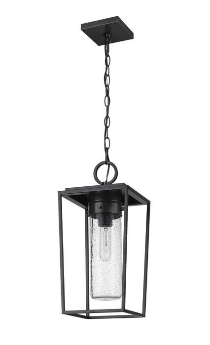 Outdoor Chain Mount Ceiling Fixture Z-Lite 594CHM-BK Black Sheridan 1 Light Outdoor Chain Mount Ceiling Fixture Z-Lite