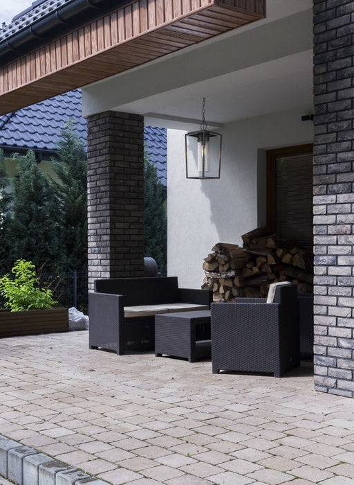 Outdoor Chain Mount Ceiling Fixture Z-Lite 594CHM-BK Black Sheridan 1 Light Outdoor Chain Mount Ceiling Fixture Z-Lite