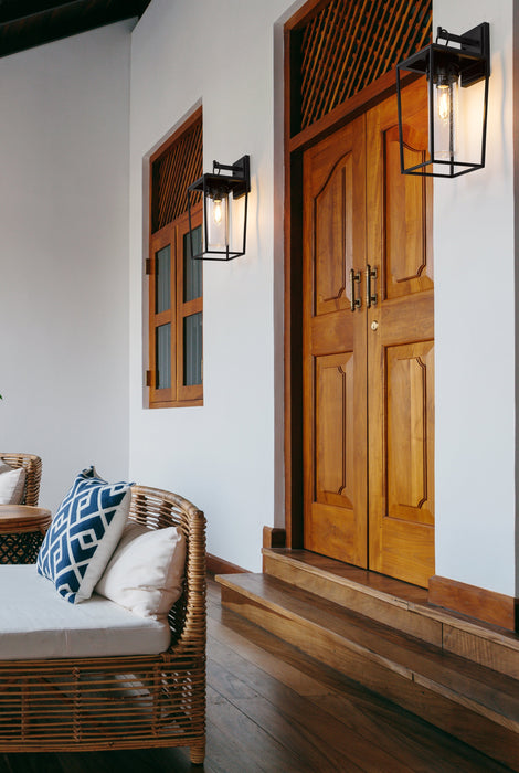 Outdoor Wall Light Z-Lite 594M-BK Black Sheridan 1 Light Outdoor Wall Light Z-Lite