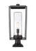 Outdoor Pier Mounted Fixture Z-Lite 594PHBR-533PM-BK Black Sheridan 1 Light Outdoor Pier Mounted Fixture Z-Lite