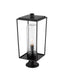 Outdoor Pier Mounted Fixture Z-Lite 594PHBR-553PM-BK Black Sheridan 1 Light Outdoor Pier Mounted Fixture Z-Lite