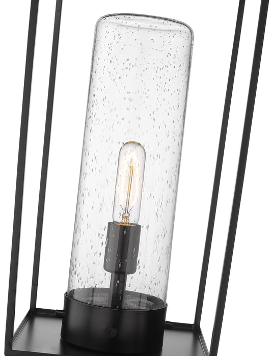 Outdoor Pier Mounted Fixture Z-Lite 594PHBR-553PM-BK Black Sheridan 1 Light Outdoor Pier Mounted Fixture Z-Lite