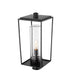 Outdoor Post Mount Fixture Z-Lite 594PHBR-BK Black Sheridan 1 Light Outdoor Post Mount Fixture Z-Lite