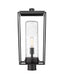 Outdoor Post Mount Fixture Z-Lite 594PHBR-BK Black Sheridan 1 Light Outdoor Post Mount Fixture Z-Lite