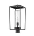 Outdoor Post Mount Fixture Z-Lite 594PHBR-BK Black Sheridan 1 Light Outdoor Post Mount Fixture Z-Lite