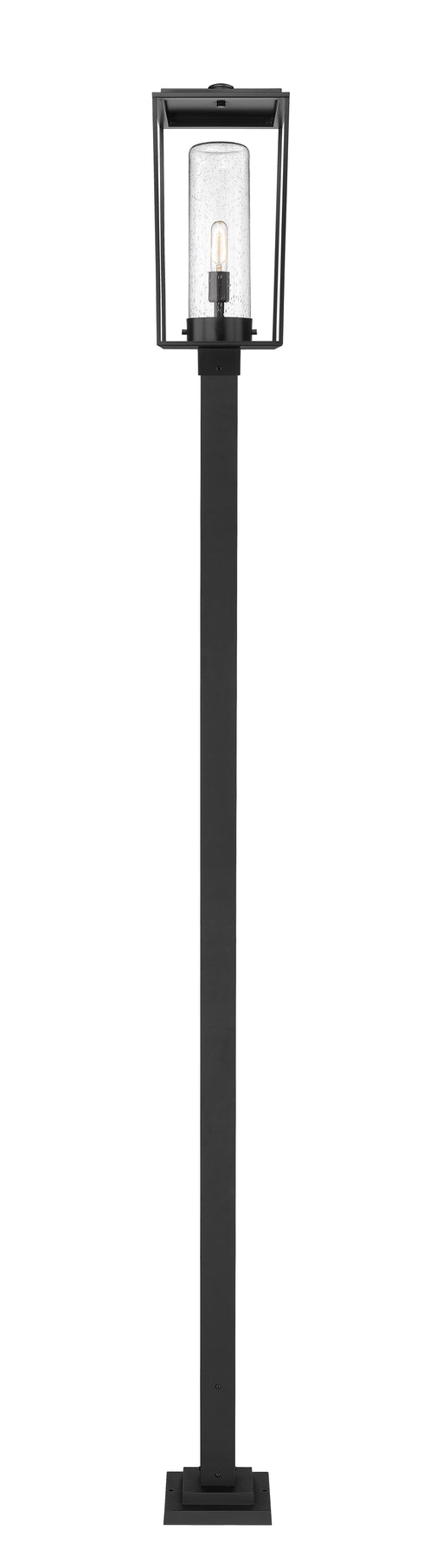 Outdoor Post Mounted Fixture Z-Lite 594PHBS-536P-BK Black Sheridan 1 Light Outdoor Post Mounted Fixture Z-Lite