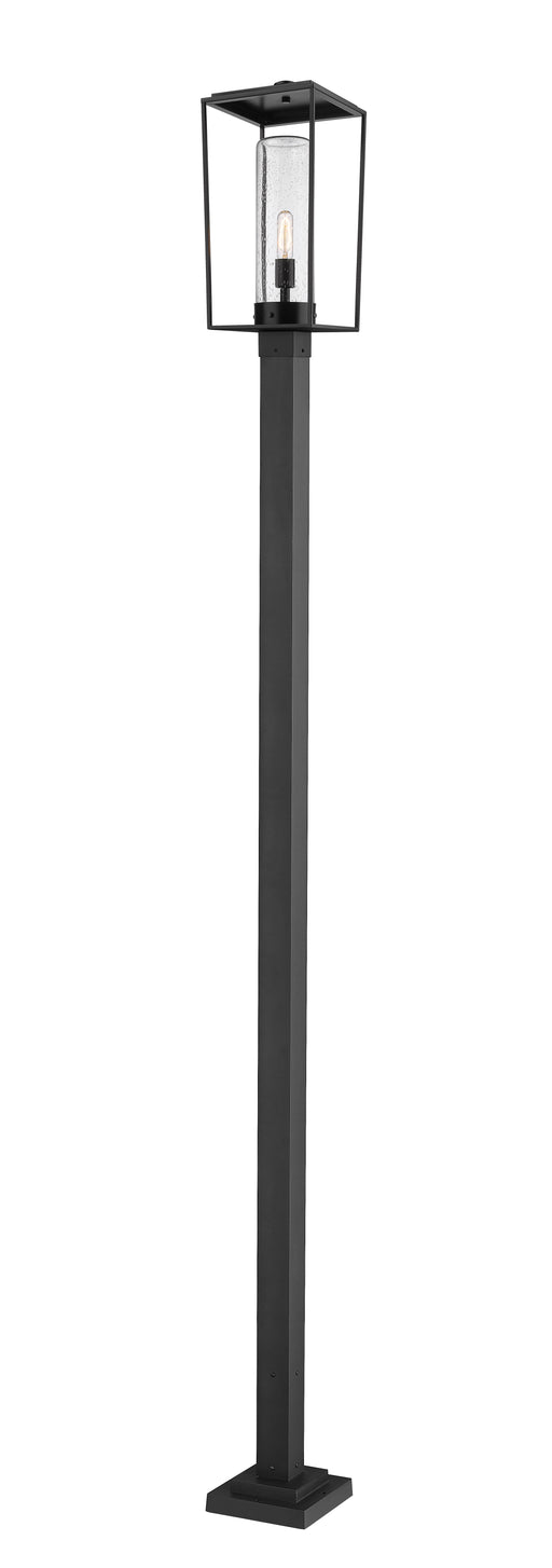 Outdoor Post Mounted Fixture Z-Lite 594PHBS-536P-BK Black Sheridan 1 Light Outdoor Post Mounted Fixture Z-Lite