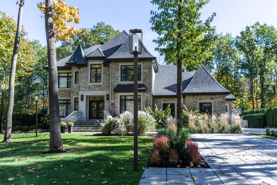 Outdoor Post Mounted Fixture Z-Lite 594PHBS-536P-BK Black Sheridan 1 Light Outdoor Post Mounted Fixture Z-Lite