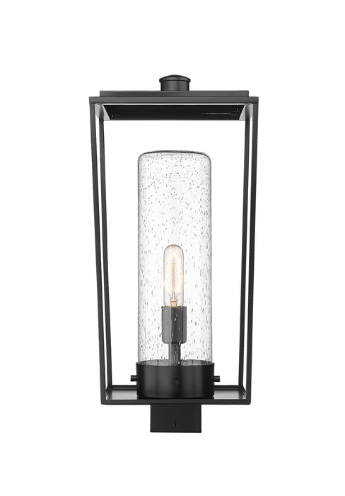 Outdoor Post Mount Fixture Z-Lite 594PHBS-BK Black Sheridan 1 Light Outdoor Post Mount Fixture Z-Lite