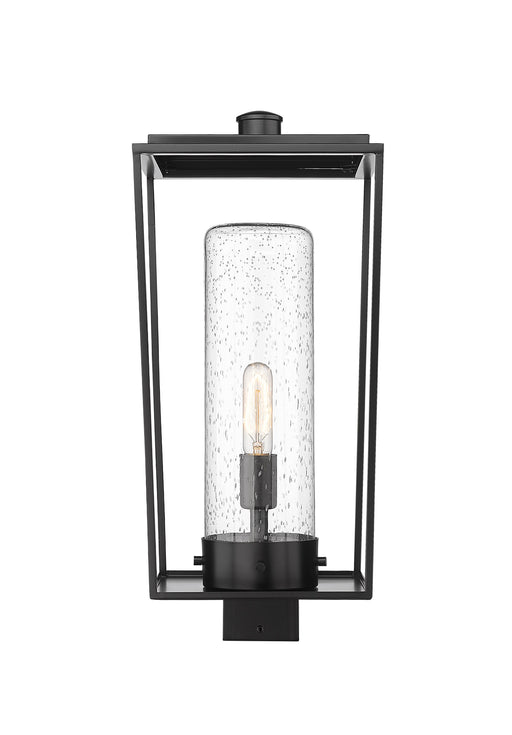 Outdoor Post Mount Fixture Z-Lite 594PHBS-BK Black Sheridan 1 Light Outdoor Post Mount Fixture Z-Lite