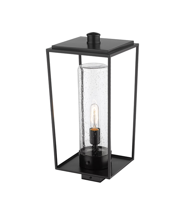 Outdoor Post Mount Fixture Z-Lite 594PHBS-BK Black Sheridan 1 Light Outdoor Post Mount Fixture Z-Lite