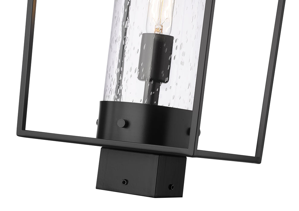 Outdoor Post Mount Fixture Z-Lite 594PHBS-BK Black Sheridan 1 Light Outdoor Post Mount Fixture Z-Lite