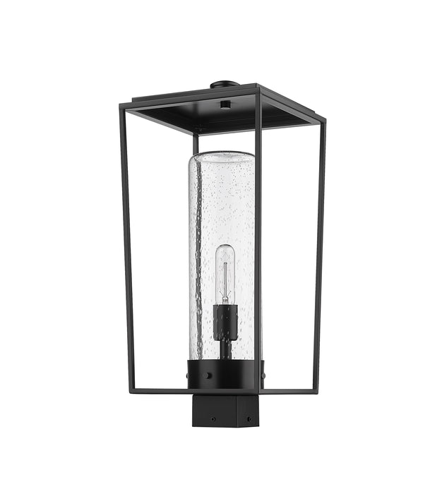 Outdoor Post Mount Fixture Z-Lite 594PHBS-BK Black Sheridan 1 Light Outdoor Post Mount Fixture Z-Lite