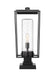 Outdoor Pier Mounted Fixture Z-Lite 594PHBS-SQPM-BK Black Sheridan 1 Light Outdoor Pier Mounted Fixture Z-Lite
