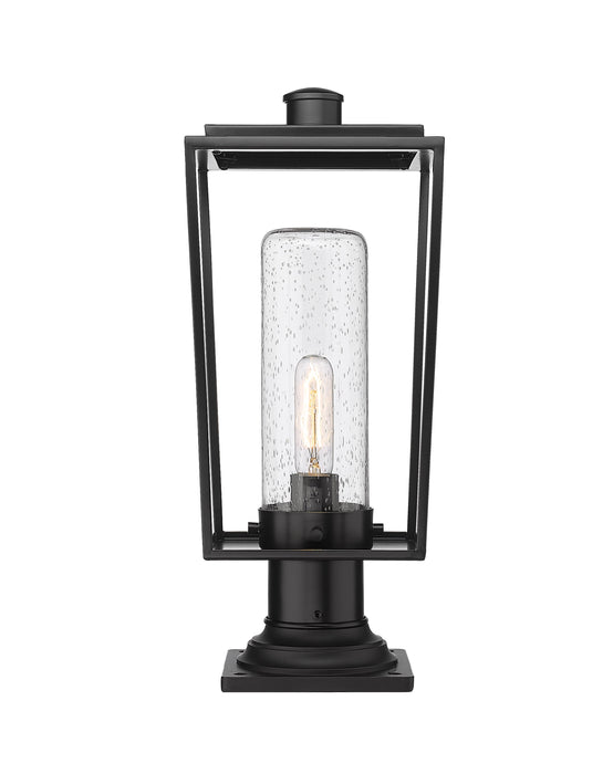 Outdoor Pier Mounted Fixture Z-Lite 594PHMR-533PM-BK Black Sheridan 1 Light Outdoor Pier Mounted Fixture Z-Lite