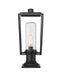 Outdoor Pier Mounted Fixture Z-Lite 594PHMR-533PM-BK Black Sheridan 1 Light Outdoor Pier Mounted Fixture Z-Lite