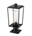 Outdoor Pier Mounted Fixture Z-Lite 594PHMR-533PM-BK Black Sheridan 1 Light Outdoor Pier Mounted Fixture Z-Lite