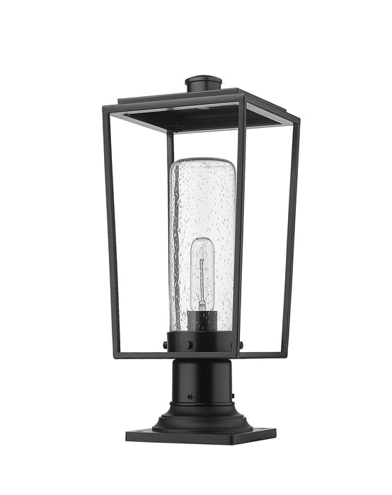 Outdoor Pier Mounted Fixture Z-Lite 594PHMR-533PM-BK Black Sheridan 1 Light Outdoor Pier Mounted Fixture Z-Lite