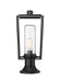 Outdoor Pier Mounted Fixture Z-Lite 594PHMR-553PM-BK Black Sheridan 1 Light Outdoor Pier Mounted Fixture Z-Lite