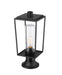 Outdoor Pier Mounted Fixture Z-Lite 594PHMR-553PM-BK Black Sheridan 1 Light Outdoor Pier Mounted Fixture Z-Lite