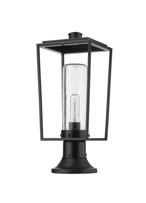 Outdoor Pier Mounted Fixture Z-Lite 594PHMR-553PM-BK Black Sheridan 1 Light Outdoor Pier Mounted Fixture Z-Lite