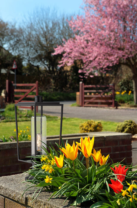 Outdoor Pier Mounted Fixture Z-Lite 594PHMR-553PM-BK Black Sheridan 1 Light Outdoor Pier Mounted Fixture Z-Lite