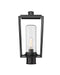 Outdoor Post Mount Fixture Z-Lite 594PHMR-BK Black Sheridan 1 Light Outdoor Post Mount Fixture Z-Lite