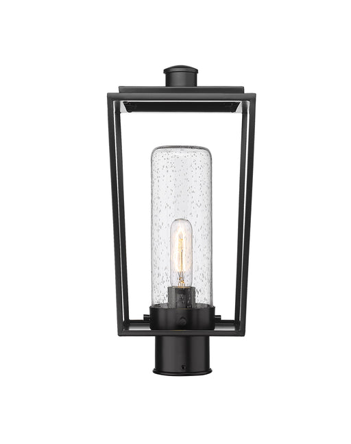 Outdoor Post Mount Fixture Z-Lite 594PHMR-BK Black Sheridan 1 Light Outdoor Post Mount Fixture Z-Lite