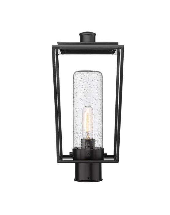 Outdoor Post Mount Fixture Z-Lite 594PHMR-BK Black Sheridan 1 Light Outdoor Post Mount Fixture Z-Lite