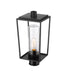 Outdoor Post Mount Fixture Z-Lite 594PHMR-BK Black Sheridan 1 Light Outdoor Post Mount Fixture Z-Lite