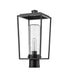 Outdoor Post Mount Fixture Z-Lite 594PHMR-BK Black Sheridan 1 Light Outdoor Post Mount Fixture Z-Lite
