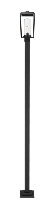 Outdoor Post Mounted Fixture Z-Lite 594PHMS-536P-BK Black Sheridan 1 Light Outdoor Post Mounted Fixture Z-Lite