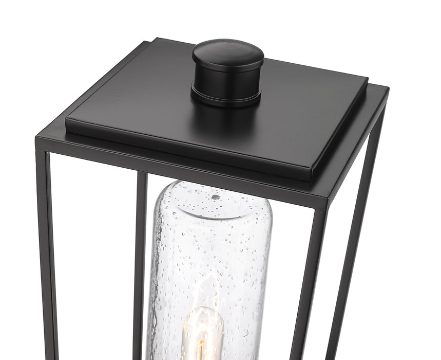 Outdoor Post Mounted Fixture Z-Lite 594PHMS-536P-BK Black Sheridan 1 Light Outdoor Post Mounted Fixture Z-Lite