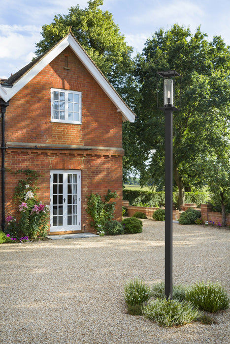 Outdoor Post Mounted Fixture Z-Lite 594PHMS-536P-BK Black Sheridan 1 Light Outdoor Post Mounted Fixture Z-Lite