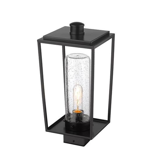 Outdoor Post Mount Fixture Z-Lite 594PHMS-BK Black Sheridan 1 Light Outdoor Post Mount Fixture Z-Lite
