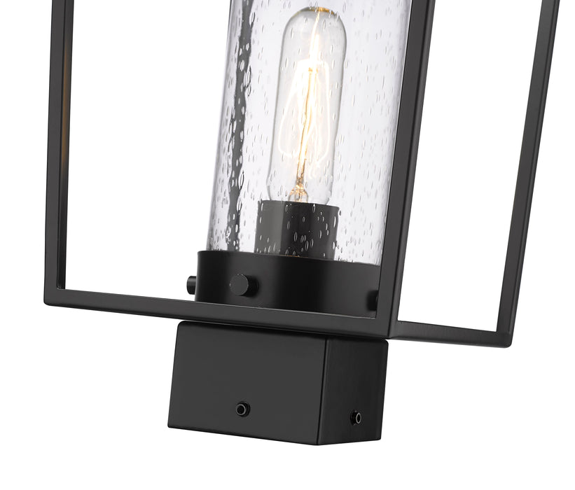 Outdoor Post Mount Fixture Z-Lite 594PHMS-BK Black Sheridan 1 Light Outdoor Post Mount Fixture Z-Lite